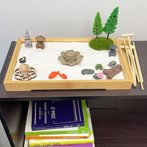 Miniatura 6 de 18 herramientas de jardín Zen de arena, mini juego de rastrillos de jardín zen para serenidad y meditación espiritual, accesorios de jardín zen de