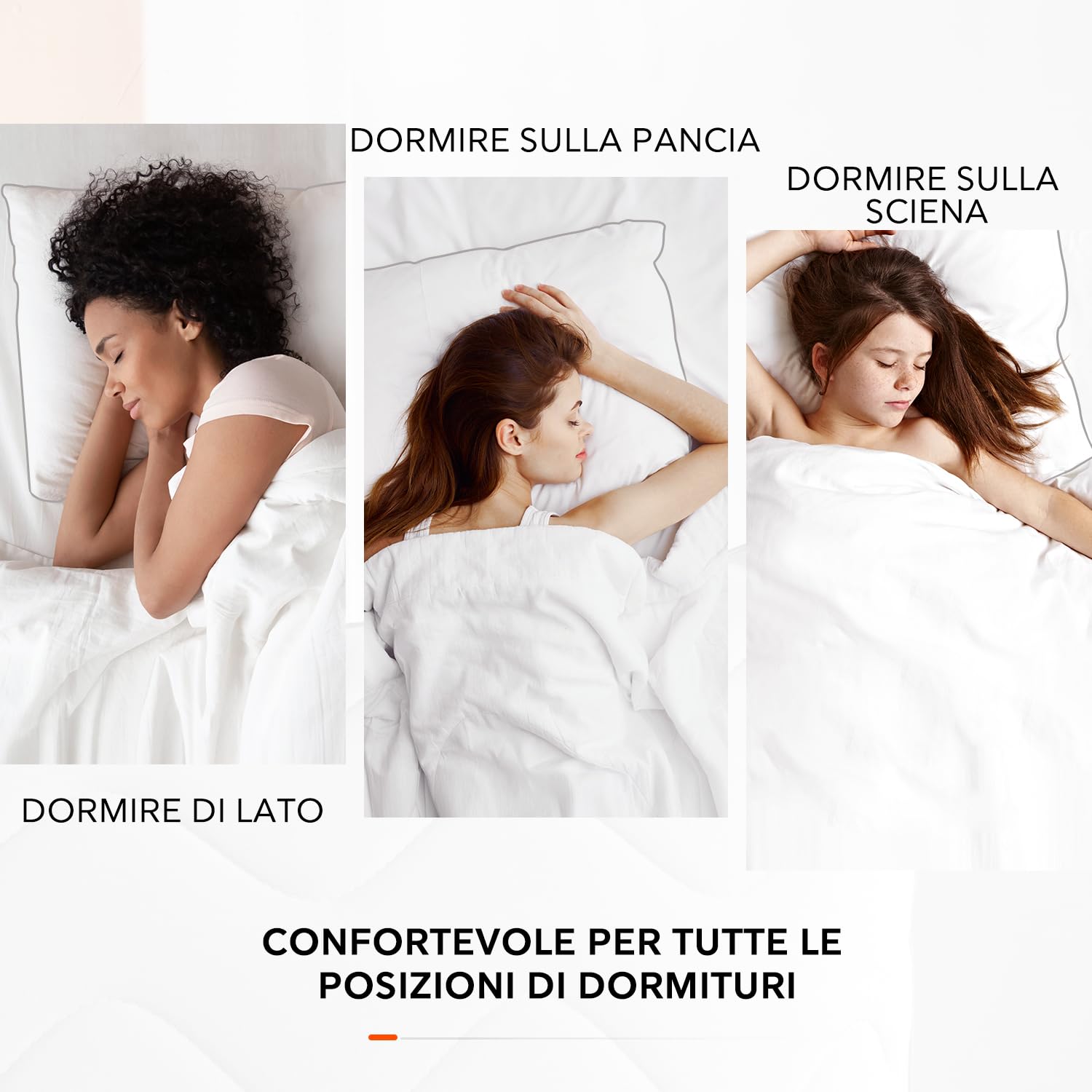 Sweetnight 2 Cuscini da 80 x 80 cm, Imbottitura in Fibra Cava di Poliestere da 1300 g, Regolabile Tramite Cerniera, Facile da Smontare