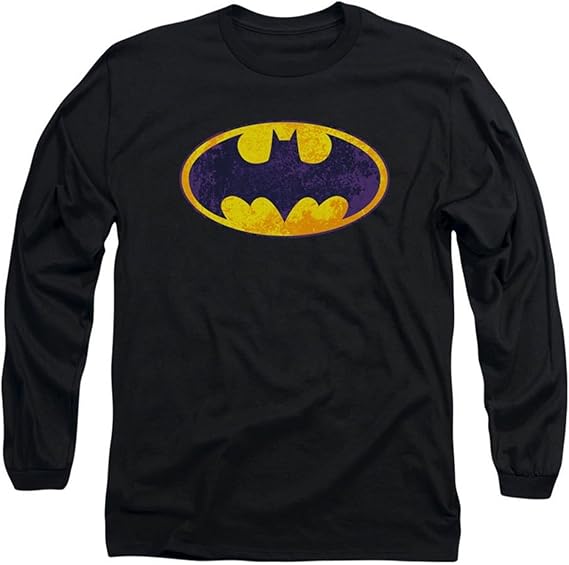 Batman BM Neon Distress Logo Long Sleeve Mens Shirt : Amazon.fr: Livres