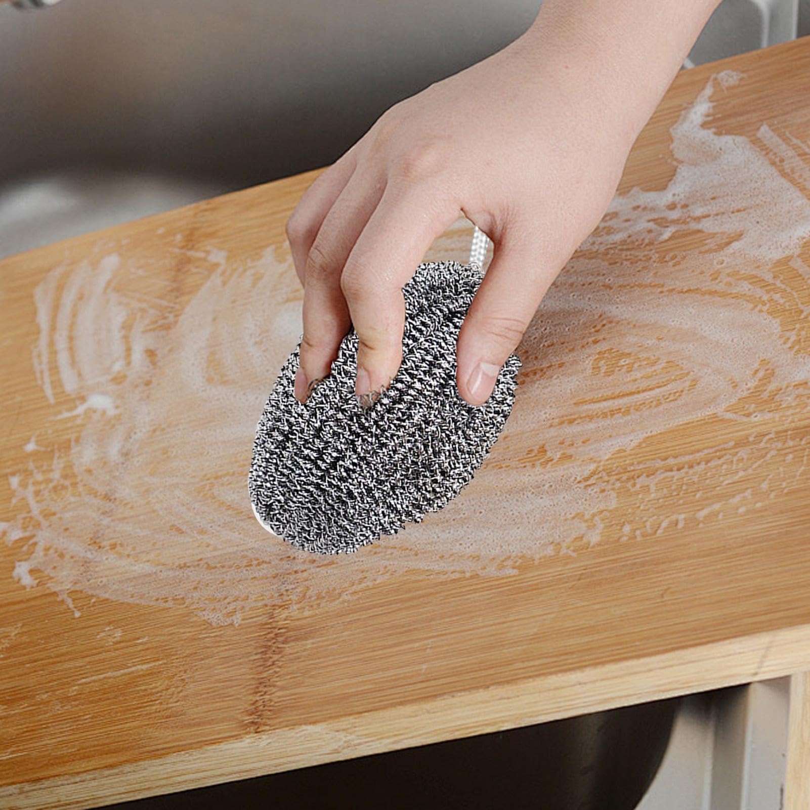 Amazon｜金属スクラブスポンジ、3個のステンレス鋼たわし、耐