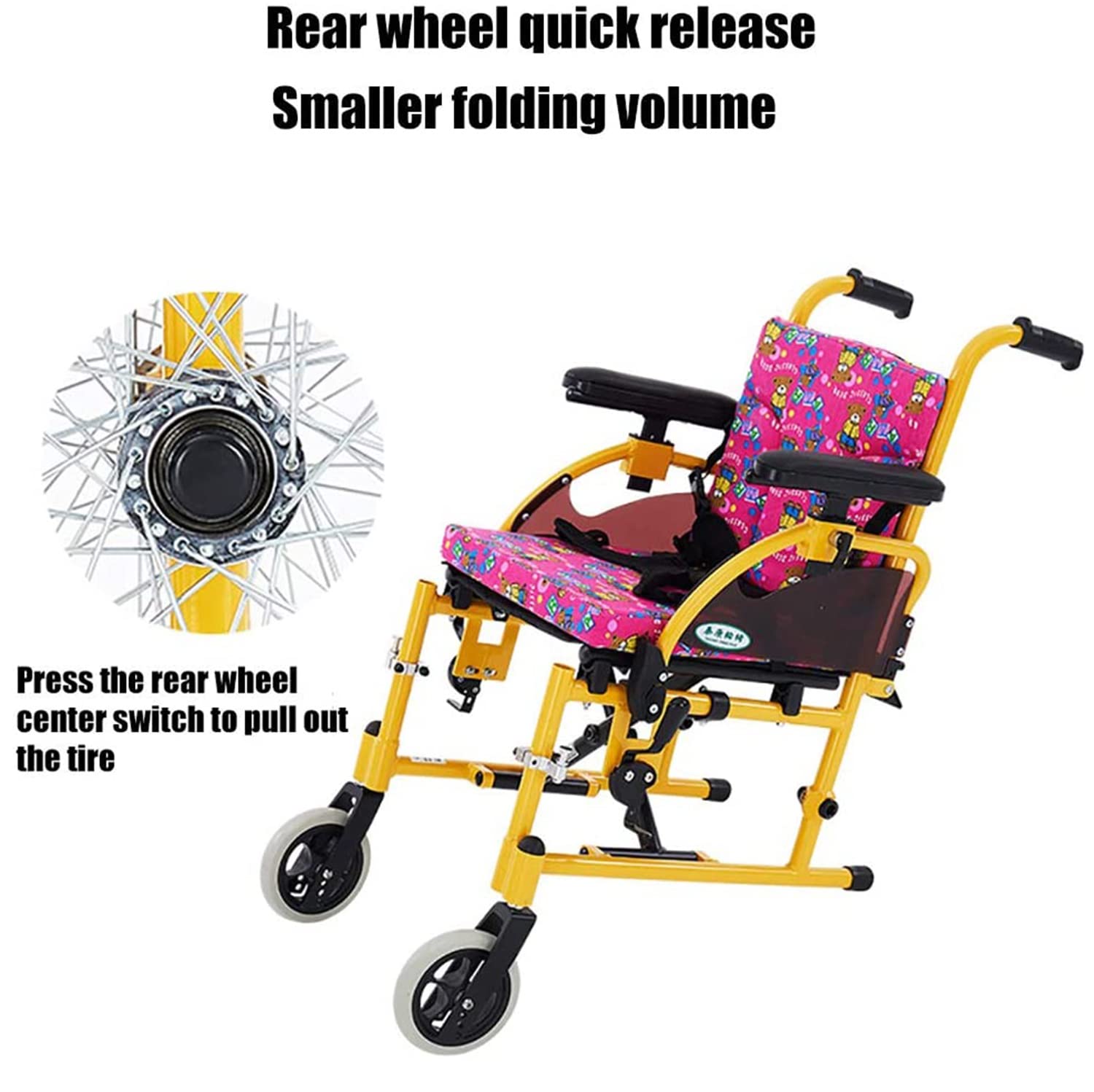 Silla de Ruedas Pediátrica Plegable Ligera - Ideal Silla de Ruedas Médica Infantil para Niños