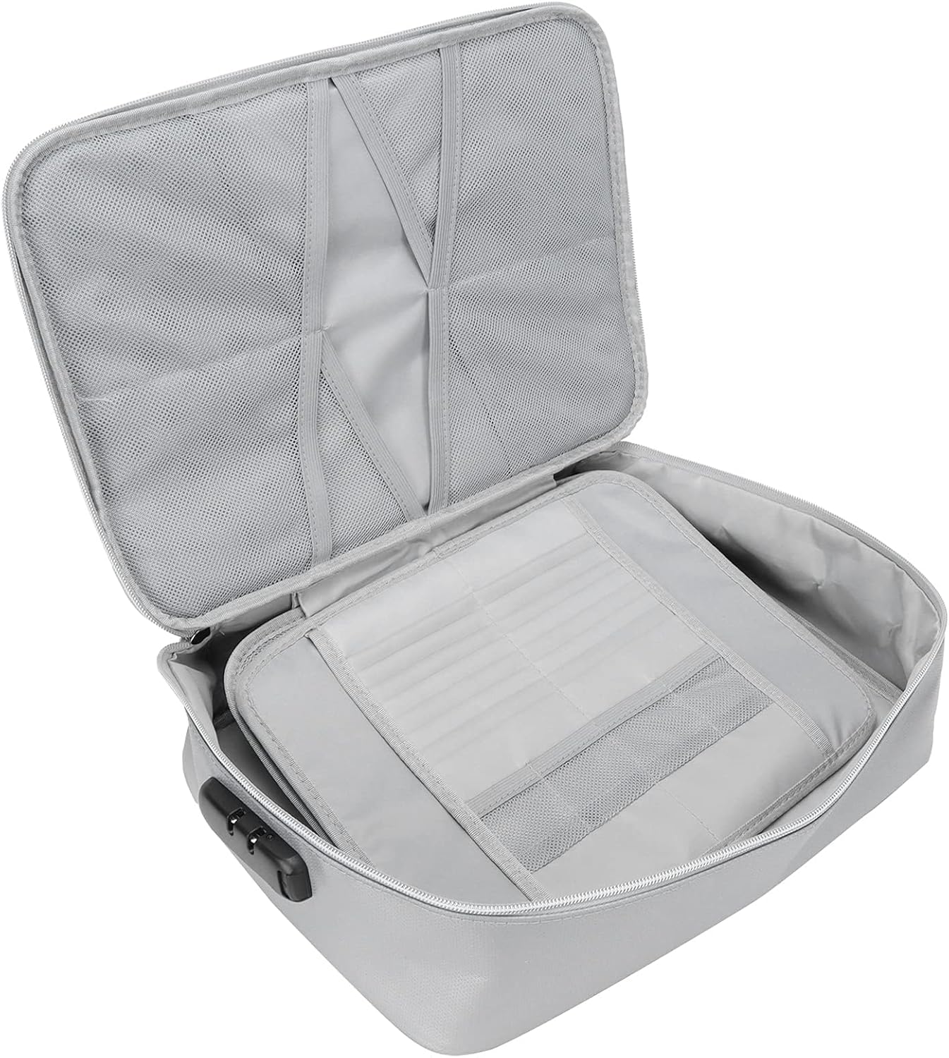 Files Storage Bag, Fireproof Water-Resistant Document Storage Bag, Document Safe Large Capacity File Storage Case with Lock for Home & Office Files Certificates