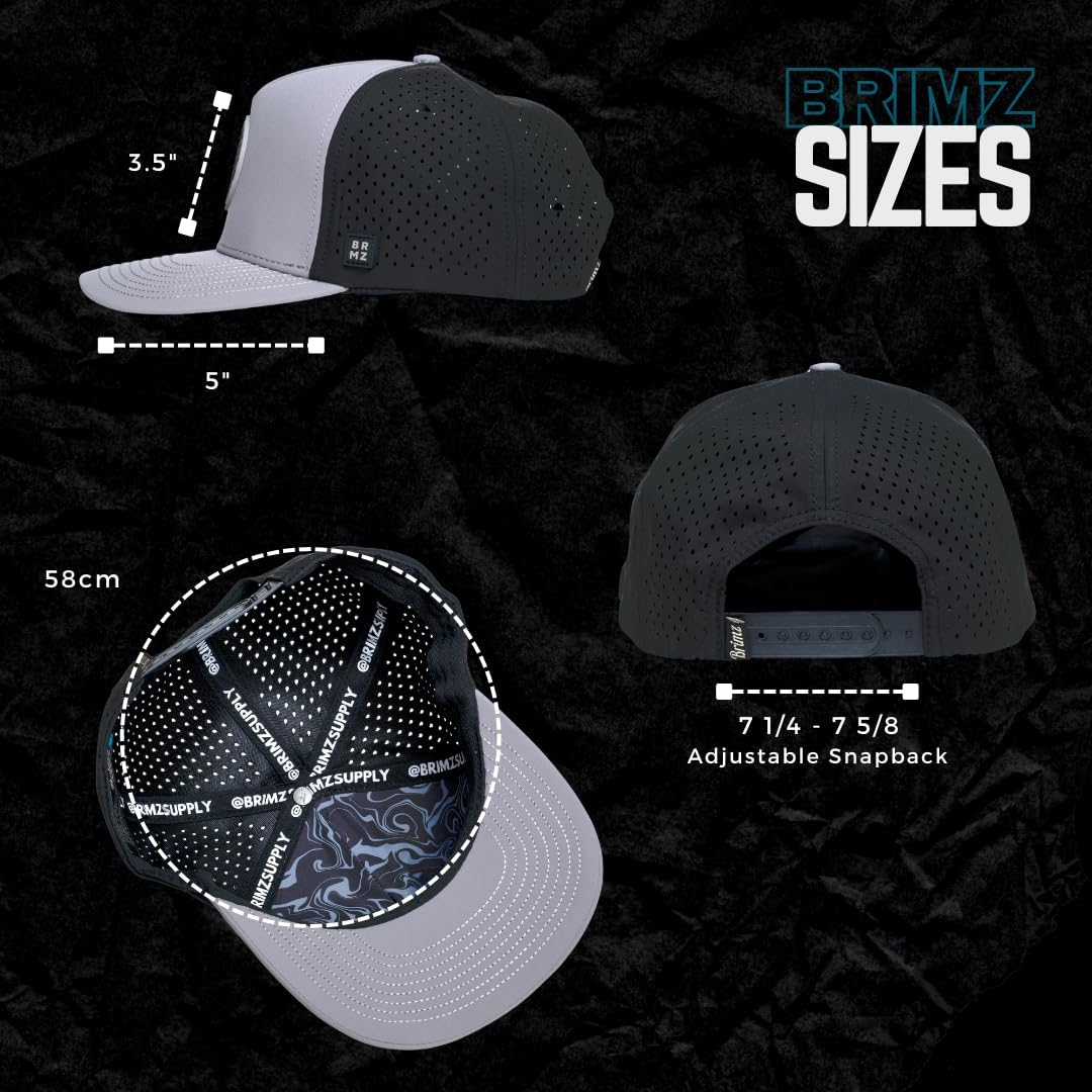 BRIMZ Outdoor Performance Hat - Water & Sweat Resistant Hats - Breathable & Moisture-Wicking Snapback - Image 4