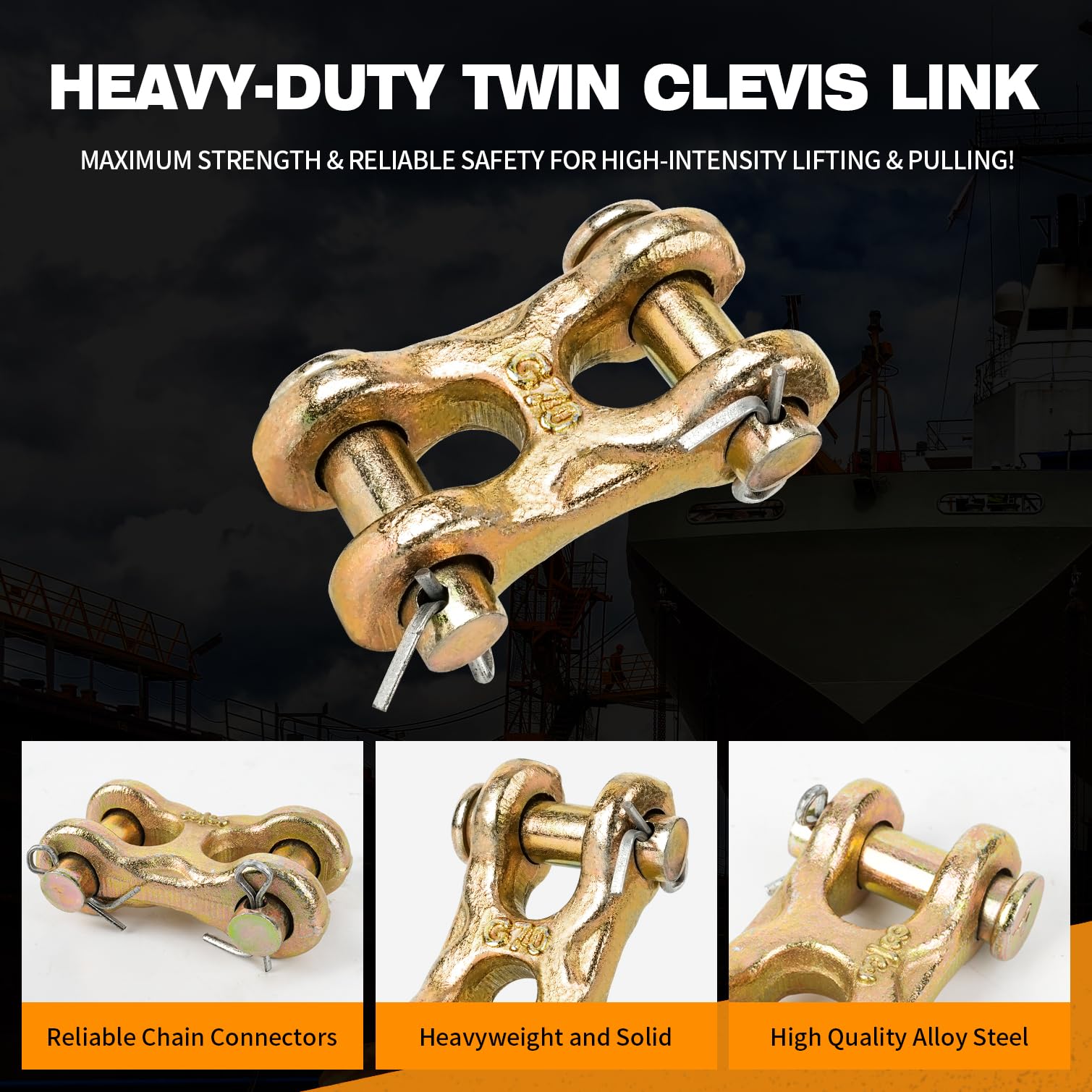 Heavy Duty Chain Links - 6600LBS Working Load -6 Heavy Duty Chain Links - 6600LBS Working Load -6