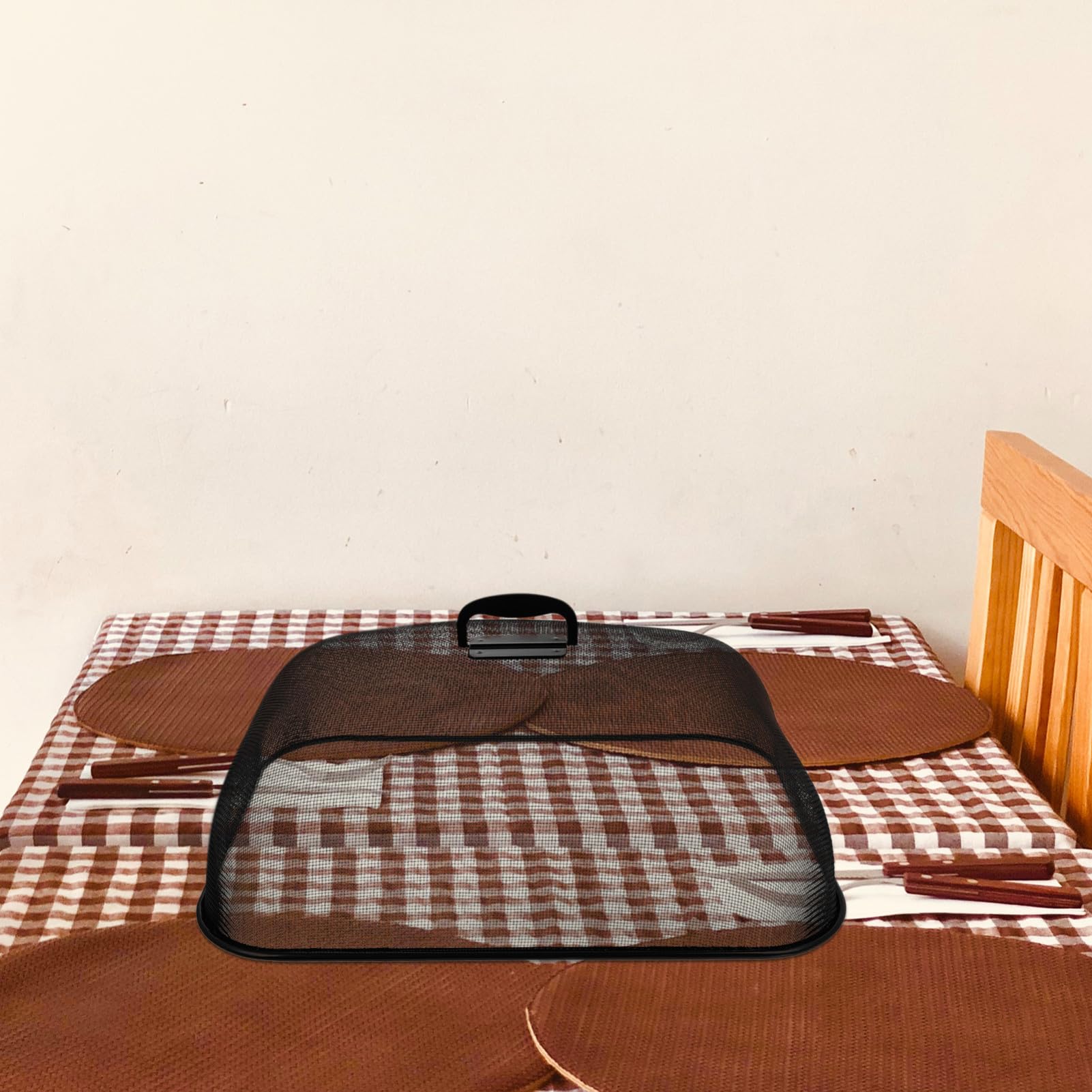Copertura per Piatti in Rete Quadrata, Copripiatto Affidabile in Metallo Resistente, Protezione Alimenti da Insetti per Picnic e Feste all’Aperto