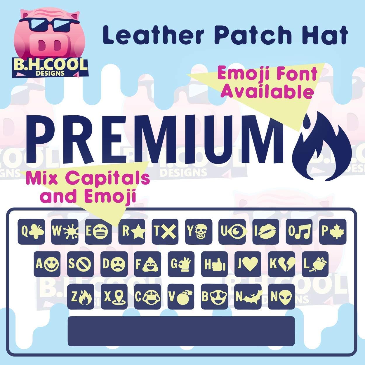 Custom Engraved STC39 Trucker Hat - Your Text Here - Personalized Text - Leather Dk Brown Patch CP07