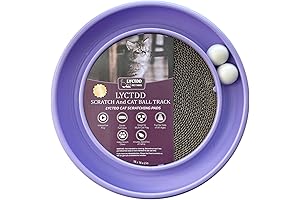 Purple Cat Toy: Cat Exercise Ball Track Scratching Board for Bored Cats