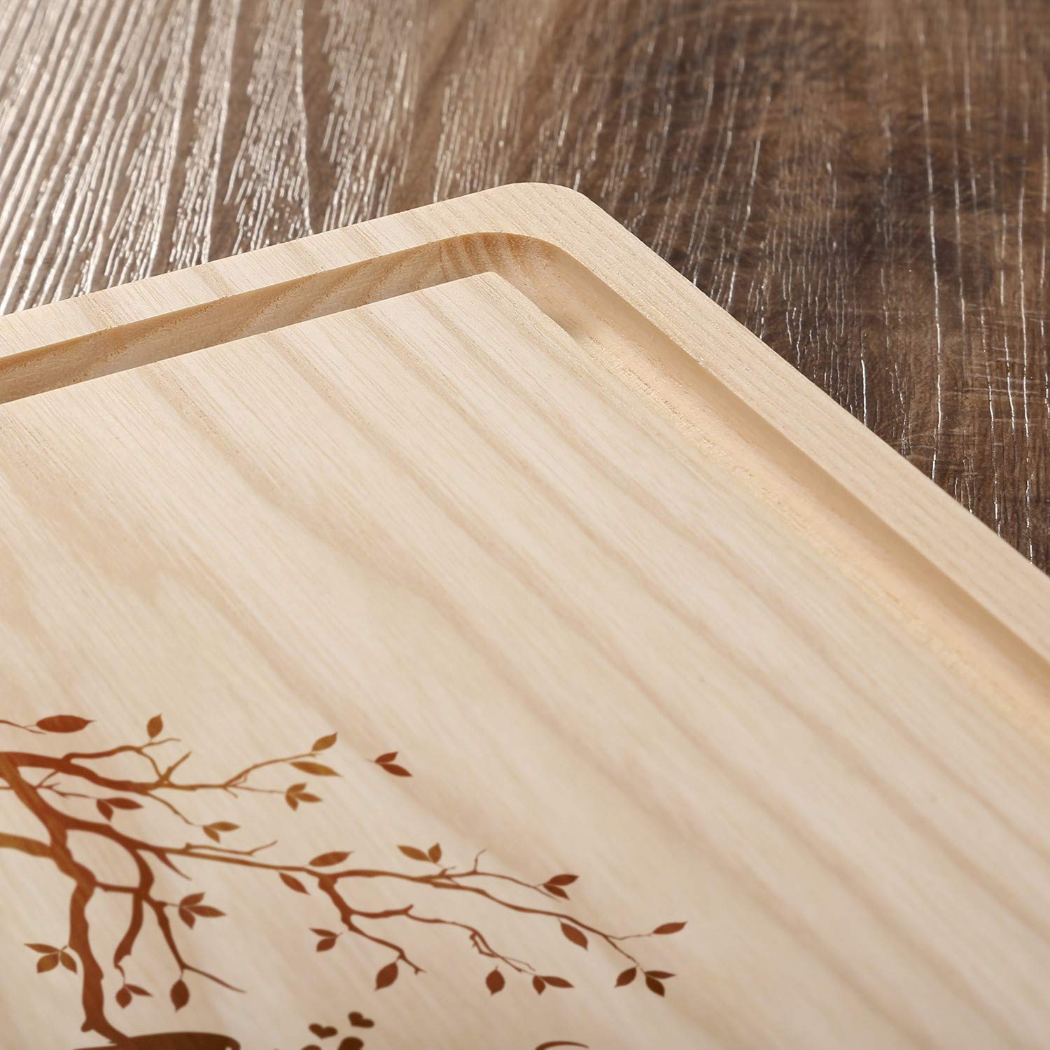 FORYOU24 Holz Schneidebrett hell mit Gravur Motiv 11 - personalisiert mit Wunsch-Namen Küchenbrett graviert als Geschenkidee zur Hochzeit