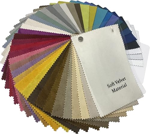 Frelement Cortinas de terciopelo Muestras de tela Muestras de tela para agregar forro  Tamaño  Encabezado Cortinas hechas a medida, 40 colores