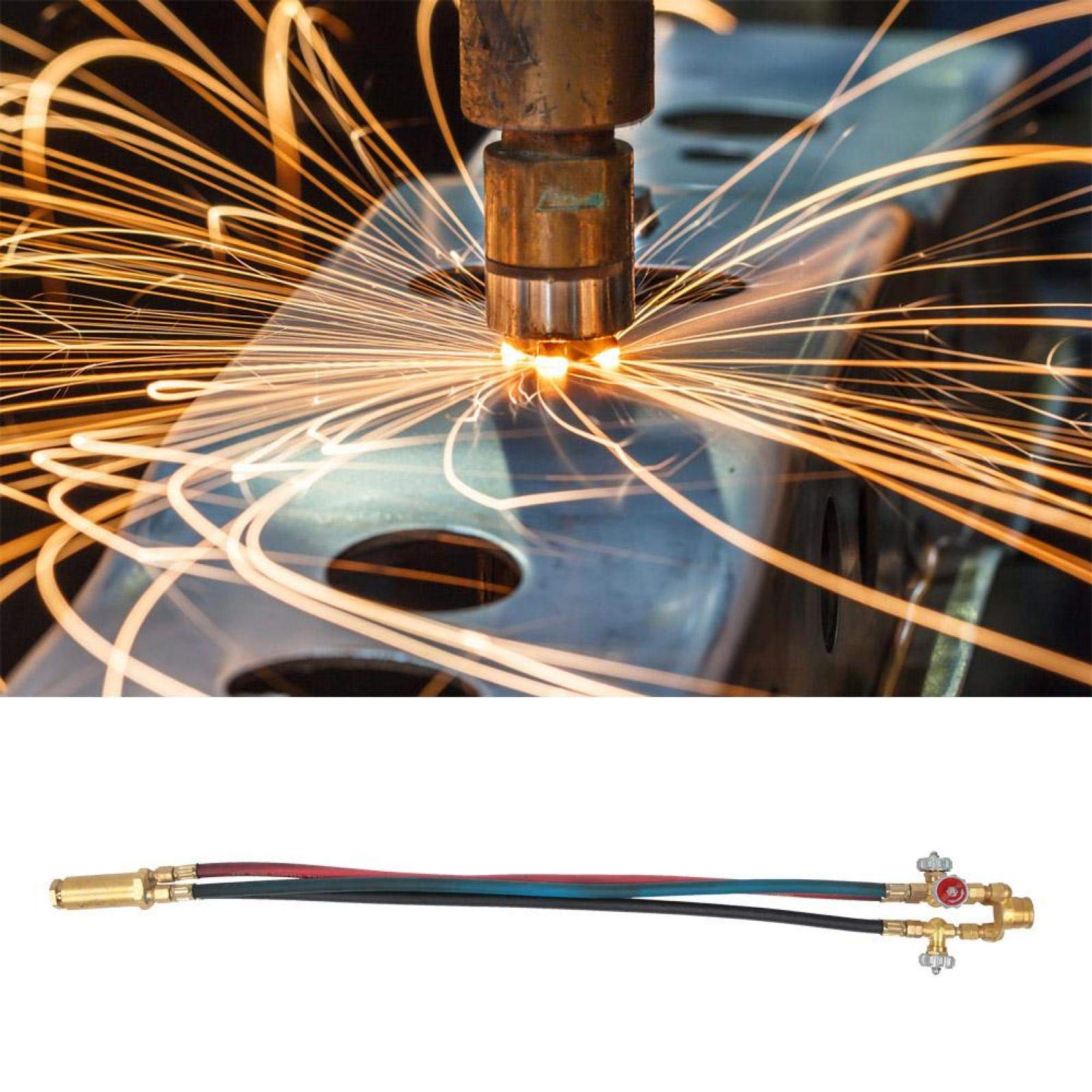 Amazon | ガス切断トーチアセンブリ、3バルブガスホース、ガス供給を