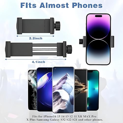 Miniatura 4 de Soporte de micrófono para teléfono, clip ajustable de 360 para soporte de micrófono, compatible con iPhone y Samsung Galaxy (todos los teléfonos con