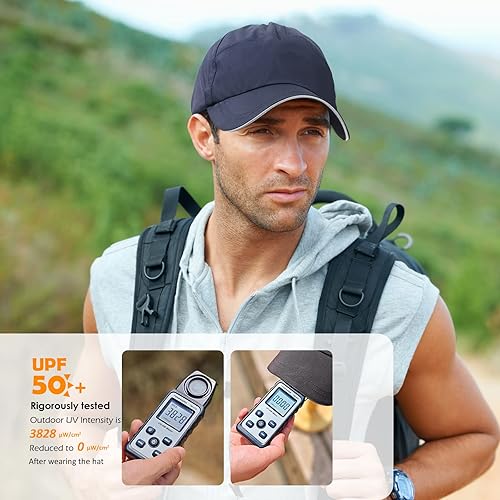 Miniatura 6 de Gorra de béisbol impermeable para hombre sombrero de lluvia plegable para correr al aire libre