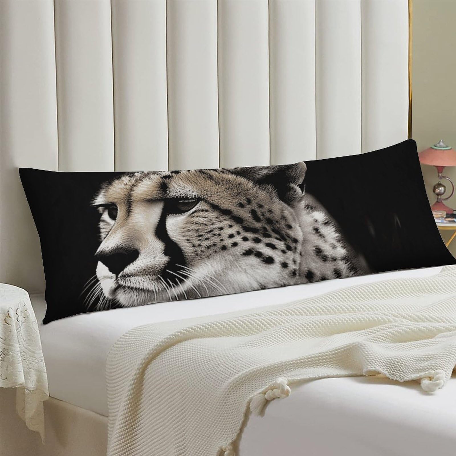 Body Pillow Cover 20x54 Long Pillow Case with Invisible Zipper Breathable Microfiber Cheetah Pillowcase Soft Cozy Protector for Bedroom Couch Sofa Bed Home Decor All Seasons