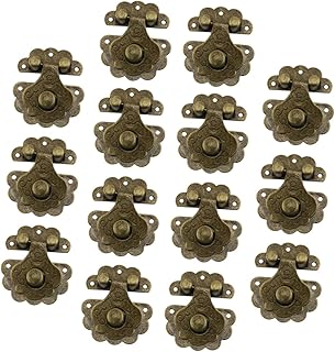 ULTECHNOVO 14pcs Jewelry Box Buckle Retro Decor Toggle Hasp Latches Box Hasp Clasp Jewelry Box Hasp Cabinet Part Wooden Case Latches Jewelry Box Hasp Latch Appendix Wooden Box Iron Hasp Lock
