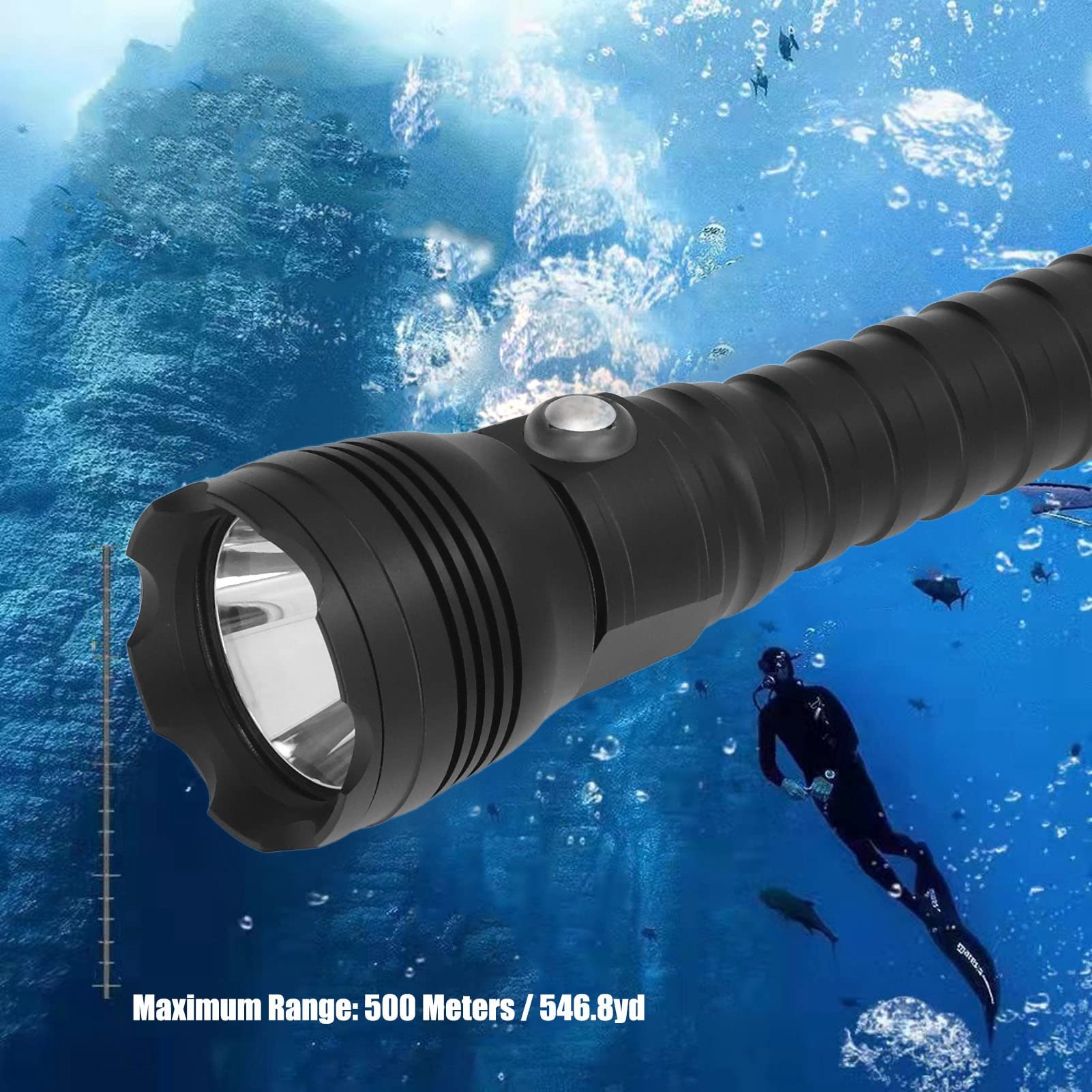 Torcia subacquea 10000 lumen XHP70 LED 4 modalità Lampada Immersione Ricaricabile IPX8 Lampada Subacquea Impermeabile 328 Piedi Lampada Subacquea Professionale