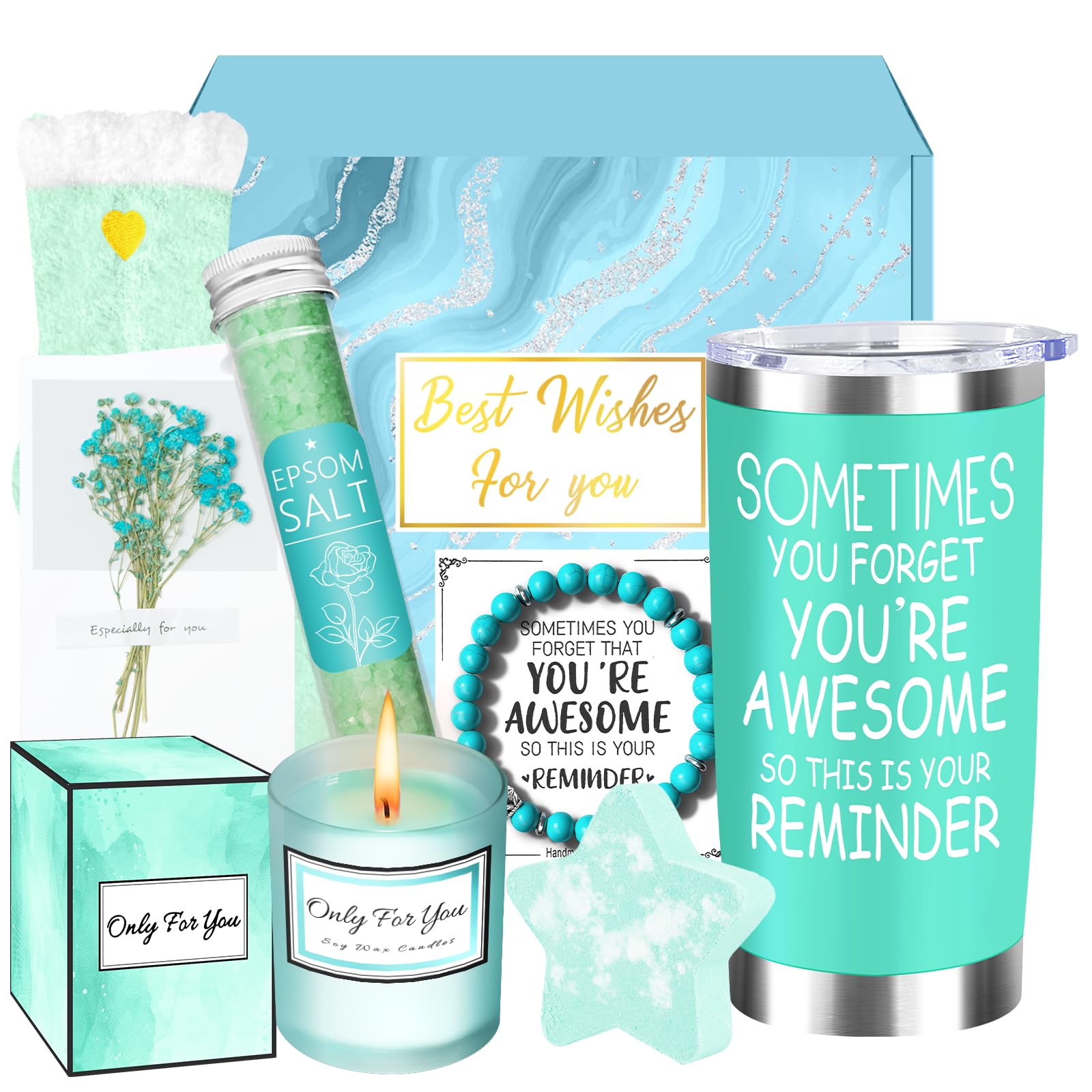 Birthday Pamper Gifts for Women, Relaxation Spa Bath Set for Her, Sleepwell Gifts Sets Get Well Soon Gifts for Women, Ladies Pamper Hamper Birthday Gifts for Mum, Friends, Sister, Wife by Sheinly