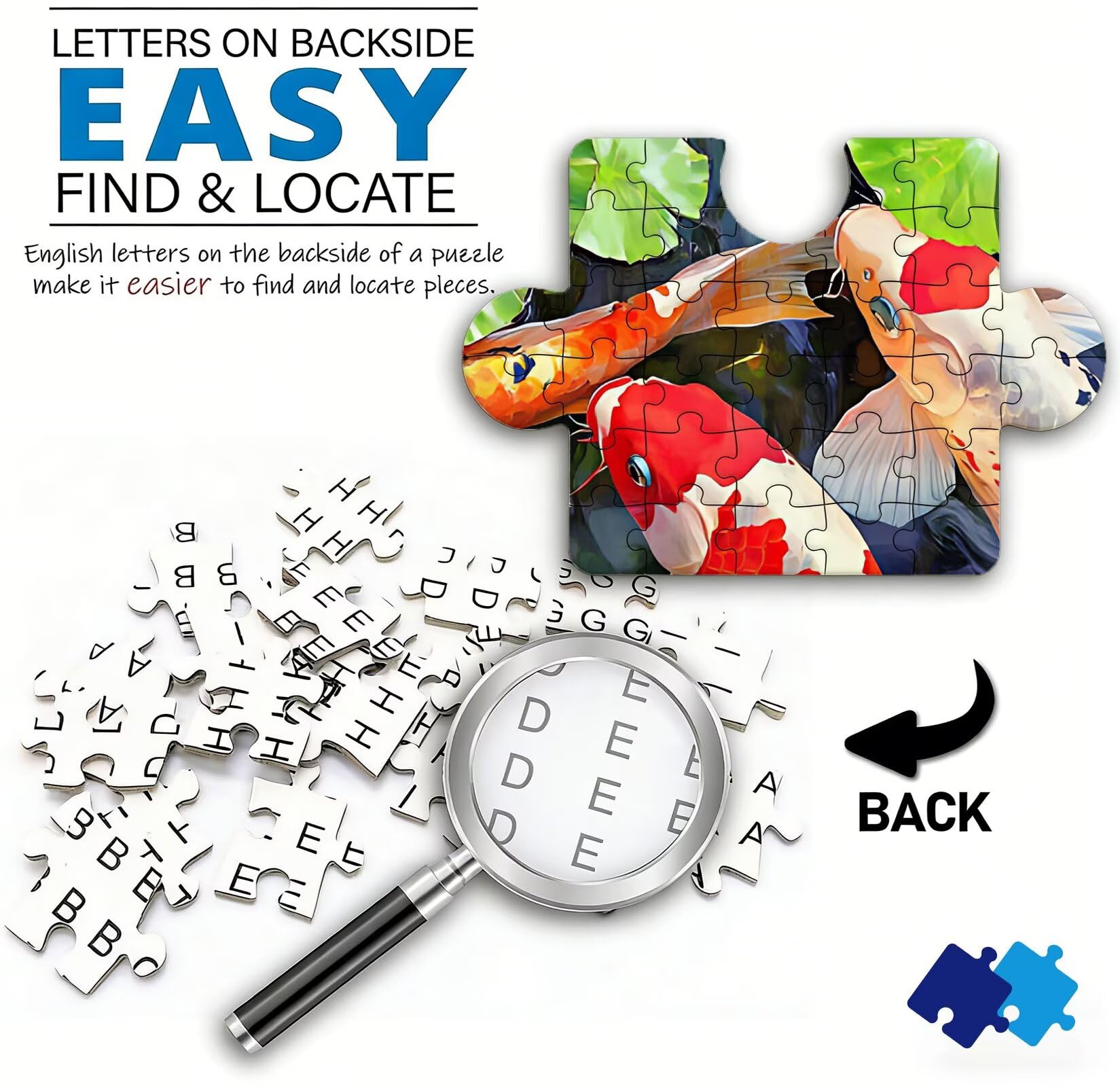 Puzzle 5000 elementów dla dorosłych, Koi Lotos Trudne i kolorowe drewniane puzzle, duża łamigłówka 156,5 x 105,5 cm, antystresowa gra z plakatem, dekoracja ścienna do domu, prezent urodzinowy dla