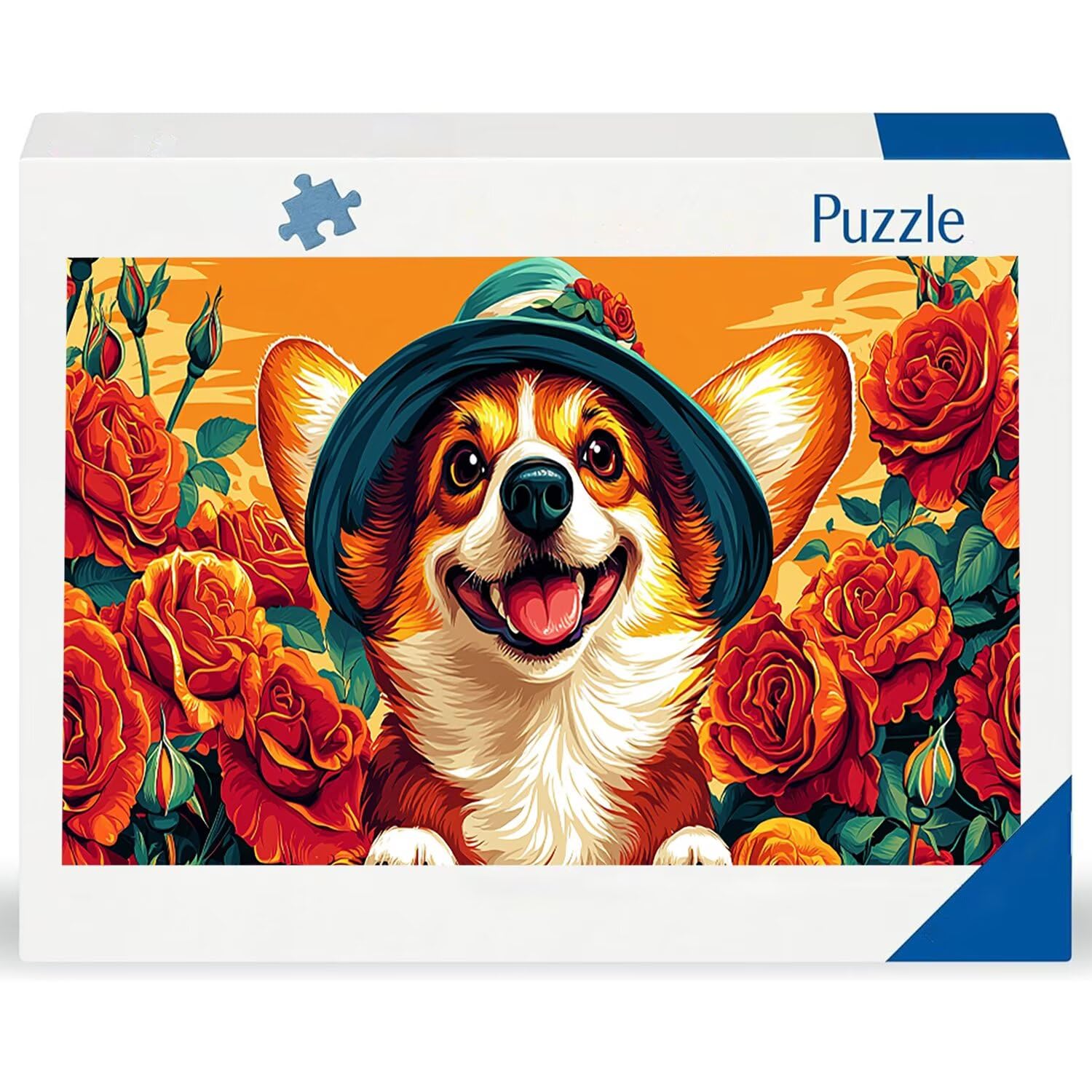 Puzzle dla dorosłych 1692 elementy, śliczne puzzle Corgi, trudne, wymagające, puzzle idealnie pasują, napis na plecach, bez pudru, prezent dla seniorów (179x31cm) v-596