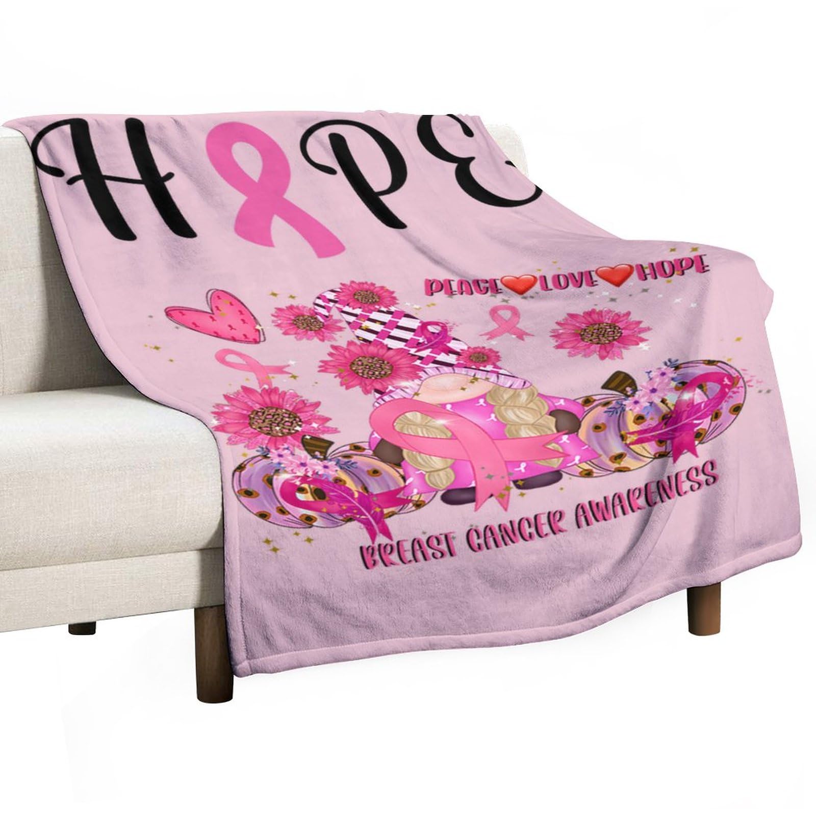 Plaid de lit haut de gamme jeté de canapé floral rose confortable 152x203