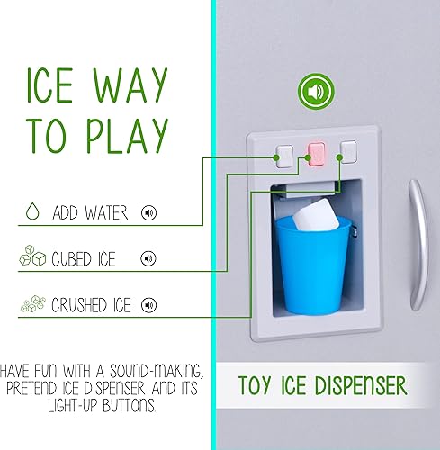 Miniatura 2 de Lil Jumbl Juego de cocina para niños cocina de madera de simulación incluye campana extractora microondas estufa horno que hace un sonido y luz