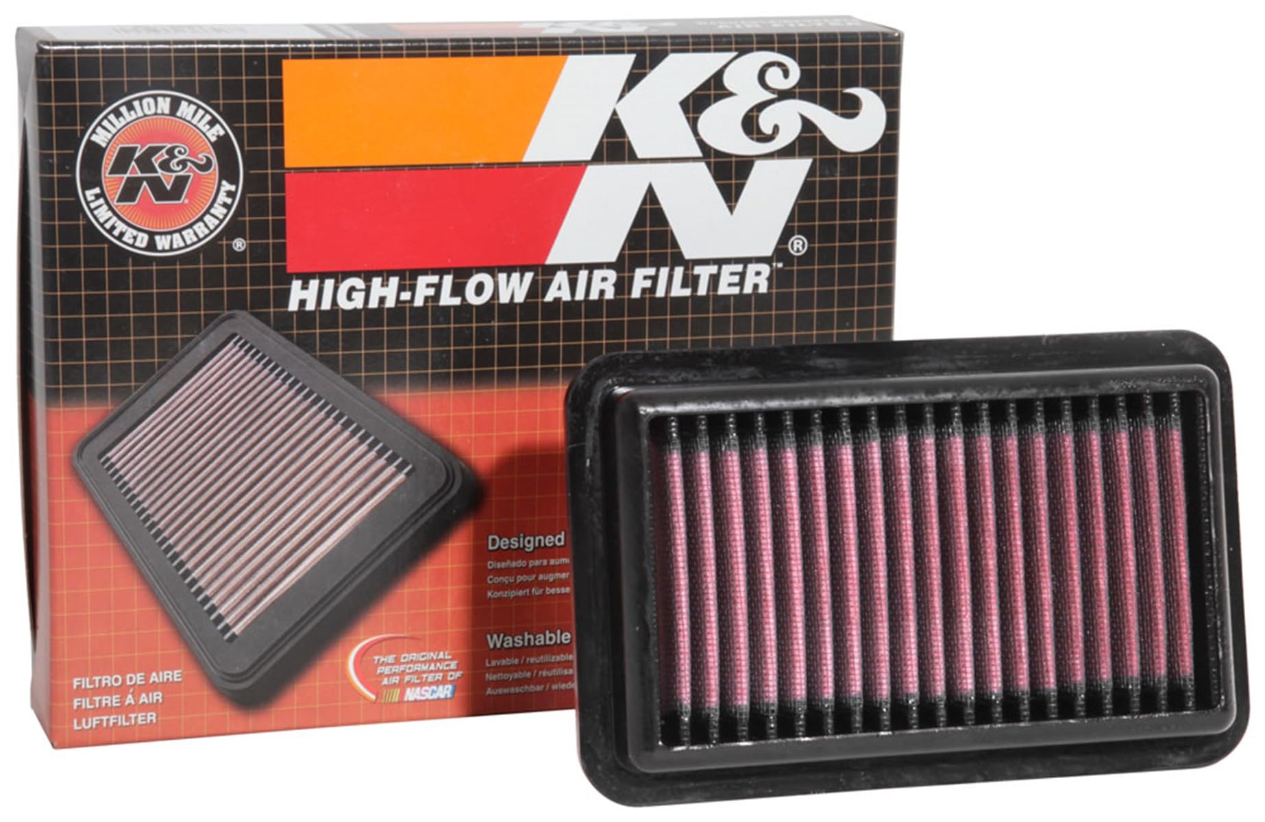 K&N 33-3085 filtr powietrza, czerwony