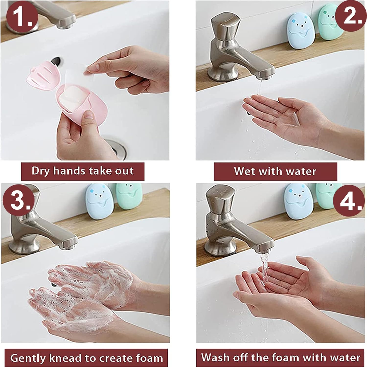 Praktische 300 Stück Mini Reisen Seifenblätter: Ideal für Unterwegs!