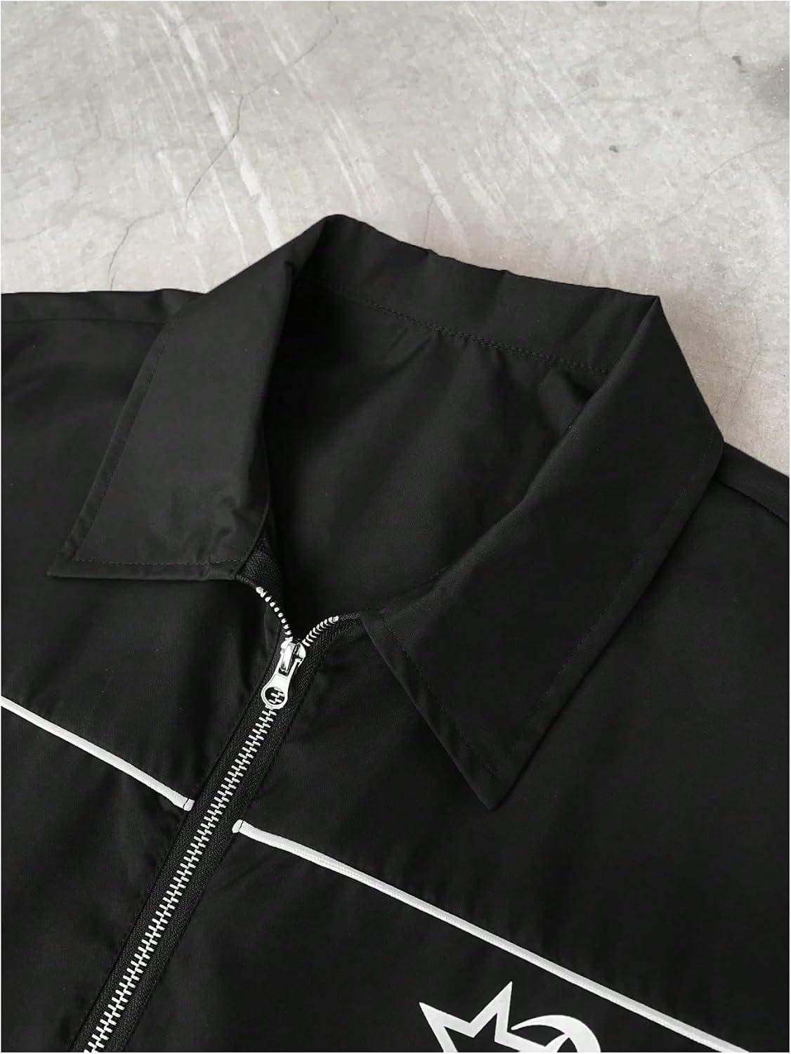 VIPWOLF Men's Casual Outfits 2 Piece Set Short Sleeve Zip Up Baggy Shirt and Contrast Binding Shorts