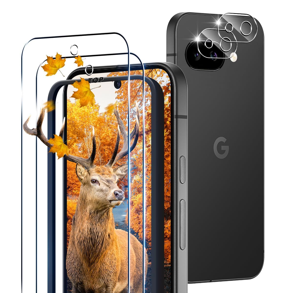【2+2枚セット ガイド枠付き】 用 Google Pixel 10A ガラスフィルム 2枚 Pixel 10A フィルム + 2枚 カメラ保護フィルムセッ 指紋認証対応【 日本旭硝子製 9H強度 】 対応 ピクセル10a 強化ガラス 全面保護フィルム ケース 高透過率 3D Touch対応 厚さ0.26超薄型 飛散防止 高感度 耐衝撃 指紋・汚れ防止 ゼロ気泡 ラウンドエッジ加工 簡単貼り付け