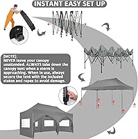Vista 5 de COBIZI - Carpa emergente plegable de 10x20 pies con 6 paredes laterales, carpa resistente UPF 50+ para todas las estaciones, resistente al viento