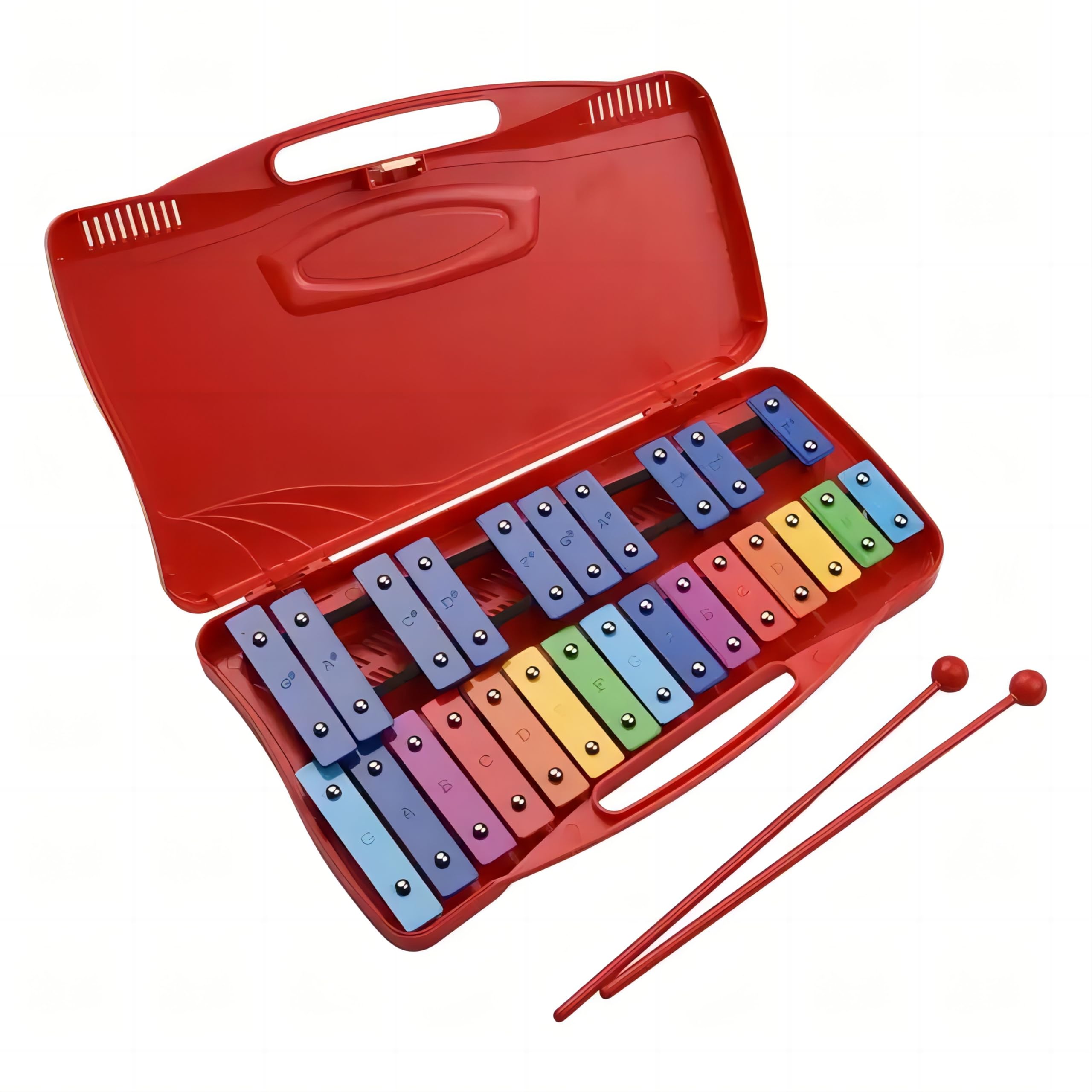 YAYUZEST 25 Note Xylophone Professional Glockenspiel with Yellow Case Stick
