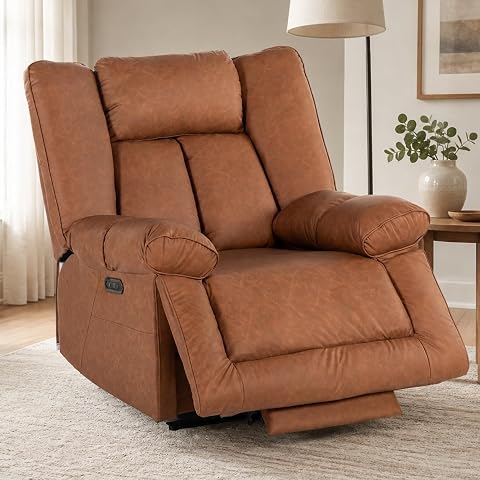 400'' Big and Tall Power Recliner, Dual Motor, USB-C, Oversized Chair