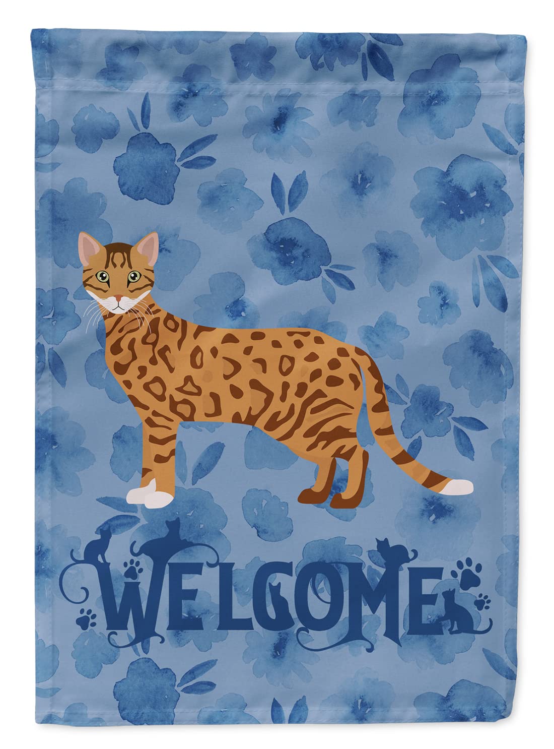 Drapeau Cheetoh Cat Welcome Flag contre la décoloration pour extérieur durable