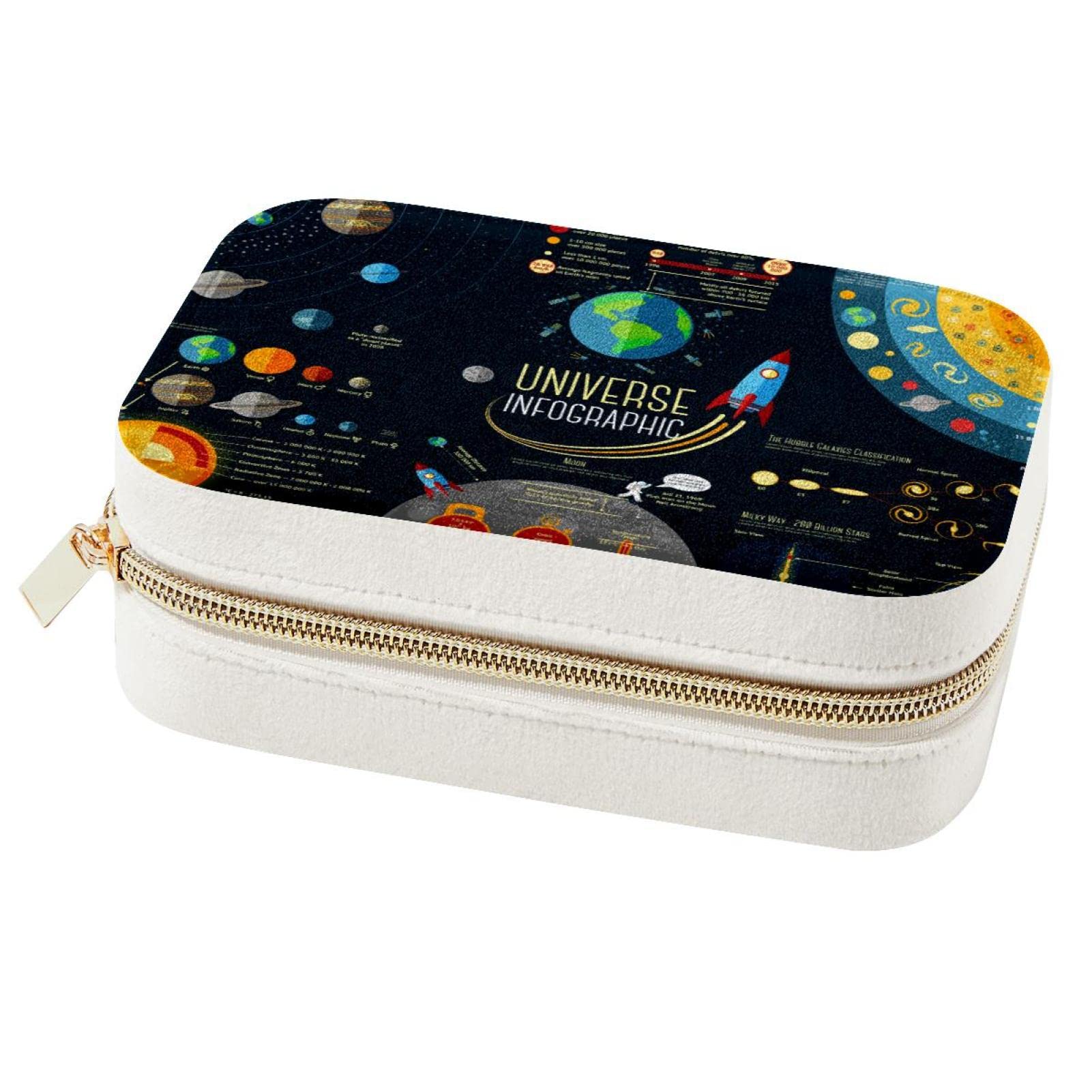 Boîte à bijoux portable de voyage Galaxies, cadeau demoiselle d'honneur