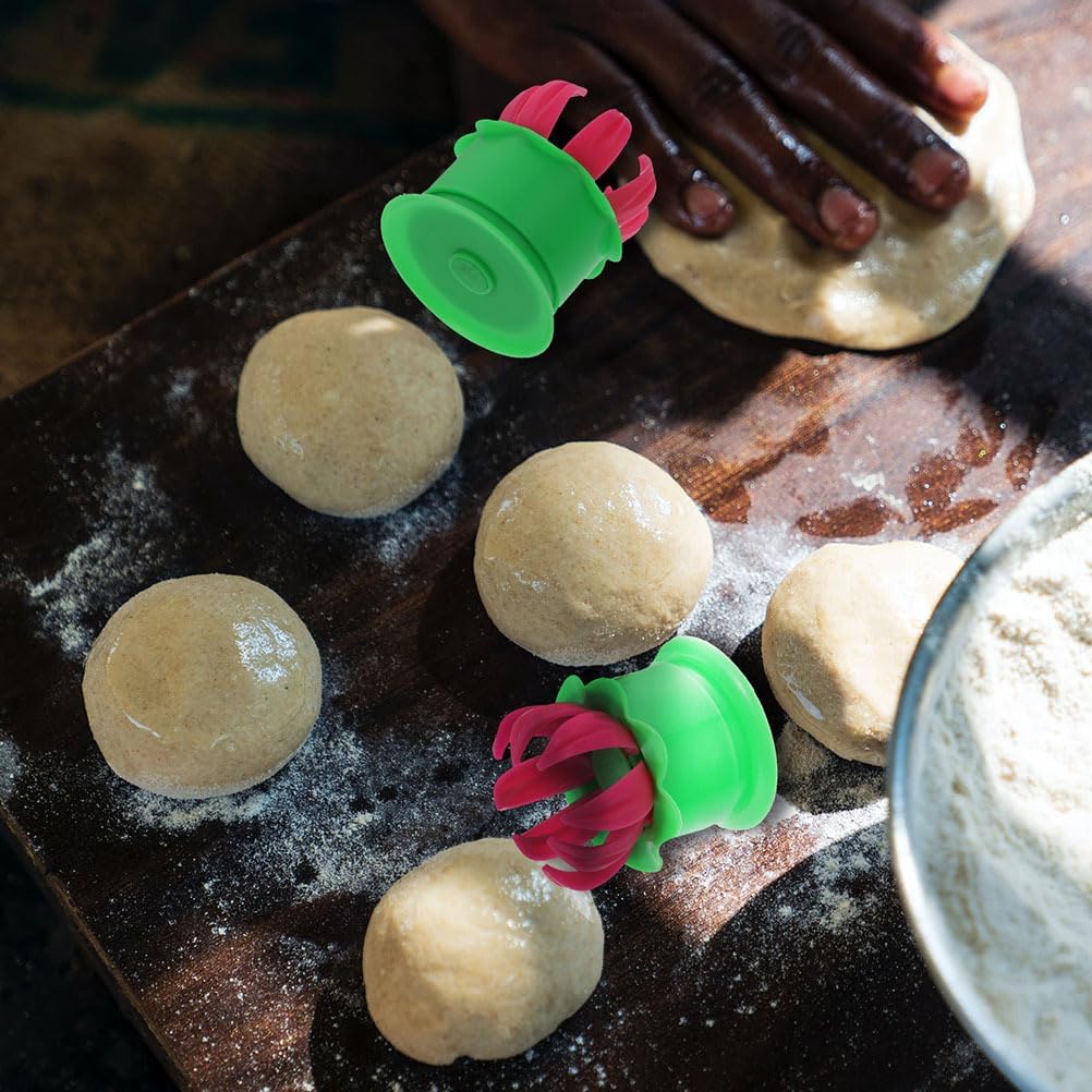 MAGICLULU 4 Pcs Bun Mold Chinese Baozi Maker Bao Making Cooking Gadget Dumpling Bun Maker Pie Maker Machine Bao Bun Moulds Pie Making Mold Dough Plastic Kitchen Utensils Household