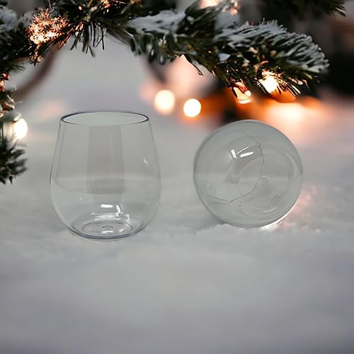 Miniatura 6 de Bolaras Vino Valor - Juego de 4 copas de vino, irrompibles, sin tallo, 16 onzas, plástico Tritan, sin BPA, reutilizables, aptas para lavavajillas