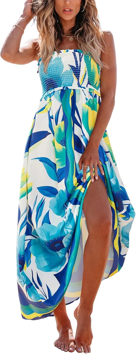 CUPSHE Womens Floral Maxi Dress Spaghetti Strap Summer Boho