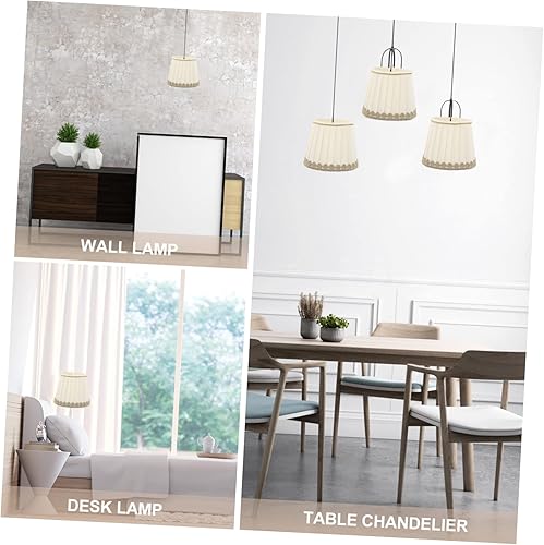 Miniatura 6 de Angoily Pantalla de tela para el hogar, pantalla de repuesto para lámpara de mesa, pantalla con clip en la pantalla de noche, pantalla de pie,