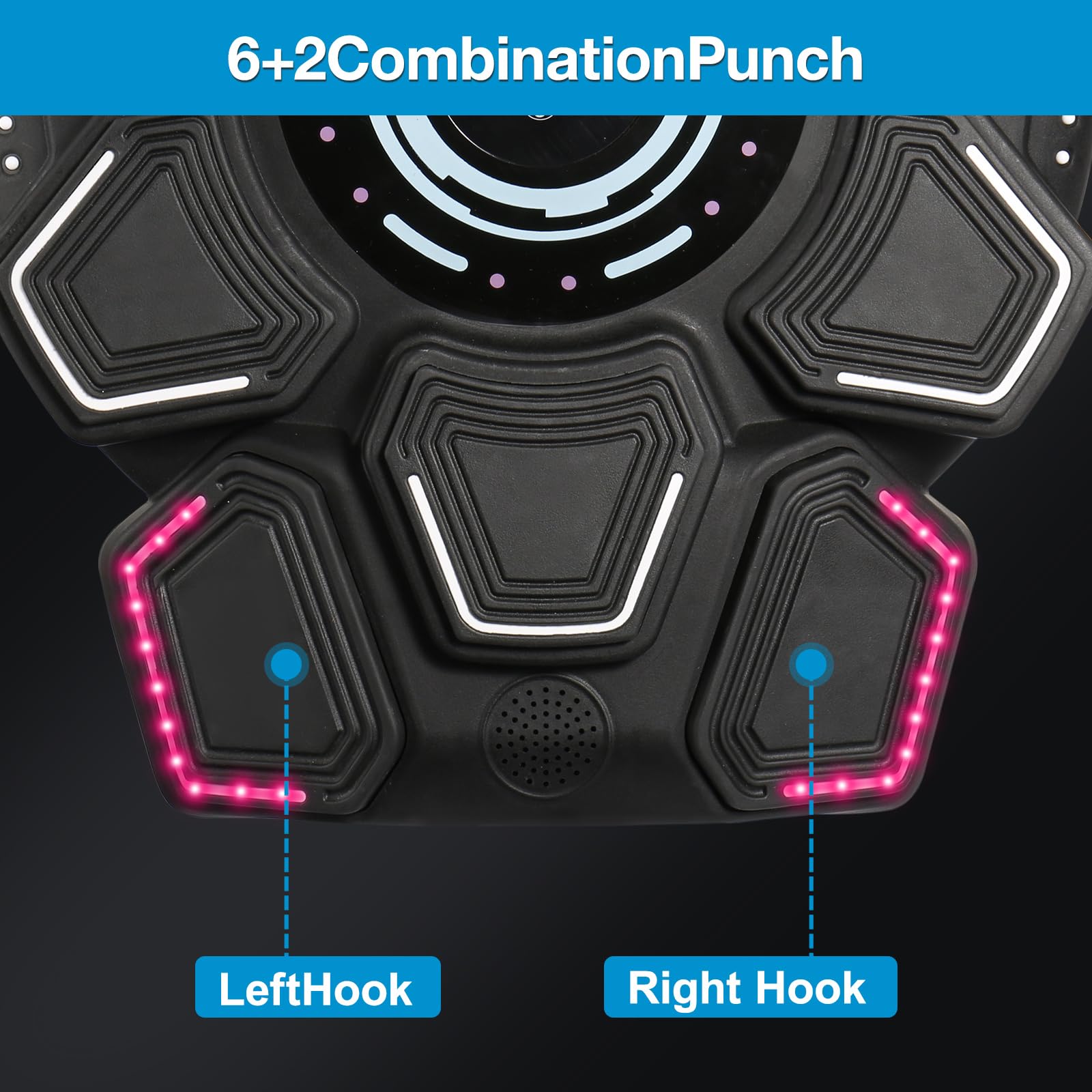 Music Boxing Machine, Bluetooth Music Box con luci a LED, 9 modalità di velocità e modalità di conteggio, macchina elettronica da boxe per bambini/adulti, scatole musicali per casa e palestra
