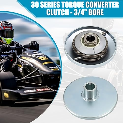 Miniatura 6 de Embrague convertidor de par serie 30, embrague Go Kart de 3/4 pulgadas con correa de transmisión Go Cart 203589 para compatible con Comet 219552