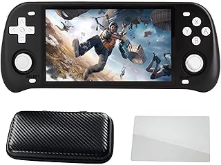 UDKED RGB10 MAX 2 Video Game Console, 5 "IPS Screen Handheld Game System Multi-Emulator 10000 Games, Retro Game Console Built-in Game 64G, (Black) Plus Free toughened Film and Box