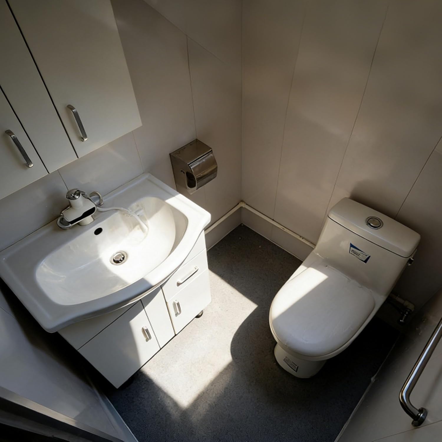 Mobile Toilet Trailer for Events, Portable Restroom Trailer with Dual Cabins, Towable Bathroom Trailer for Outdoor Festivals and Construction Sites