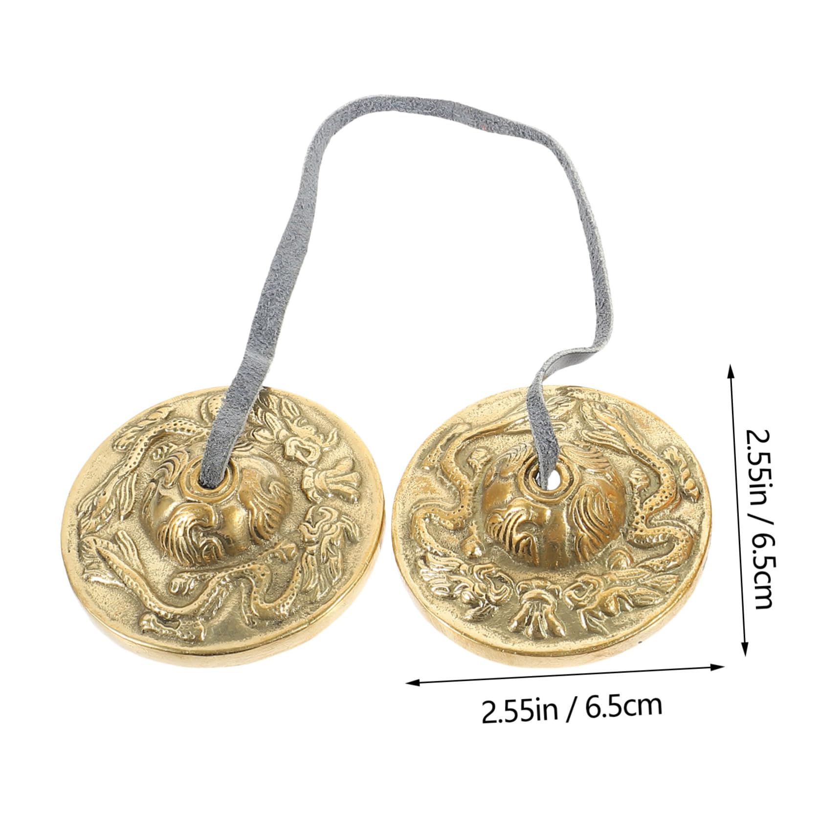 Garneck 1pc Yoga Meditation Bell Brass Cymbal for Ceremony Pure Copper Ringing Chime Random Color