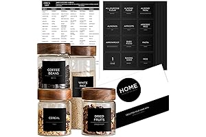 168 Waterproof and Minimalist Pantry Labels for Food Containers and Kitchen Canisters...