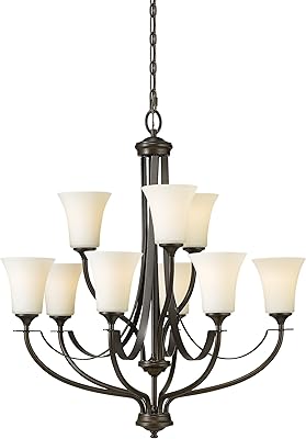 Sea Gull Lighting F2253/6+3ORB Barrington Nine Light Chandelier, Oil Rubbed Bronze