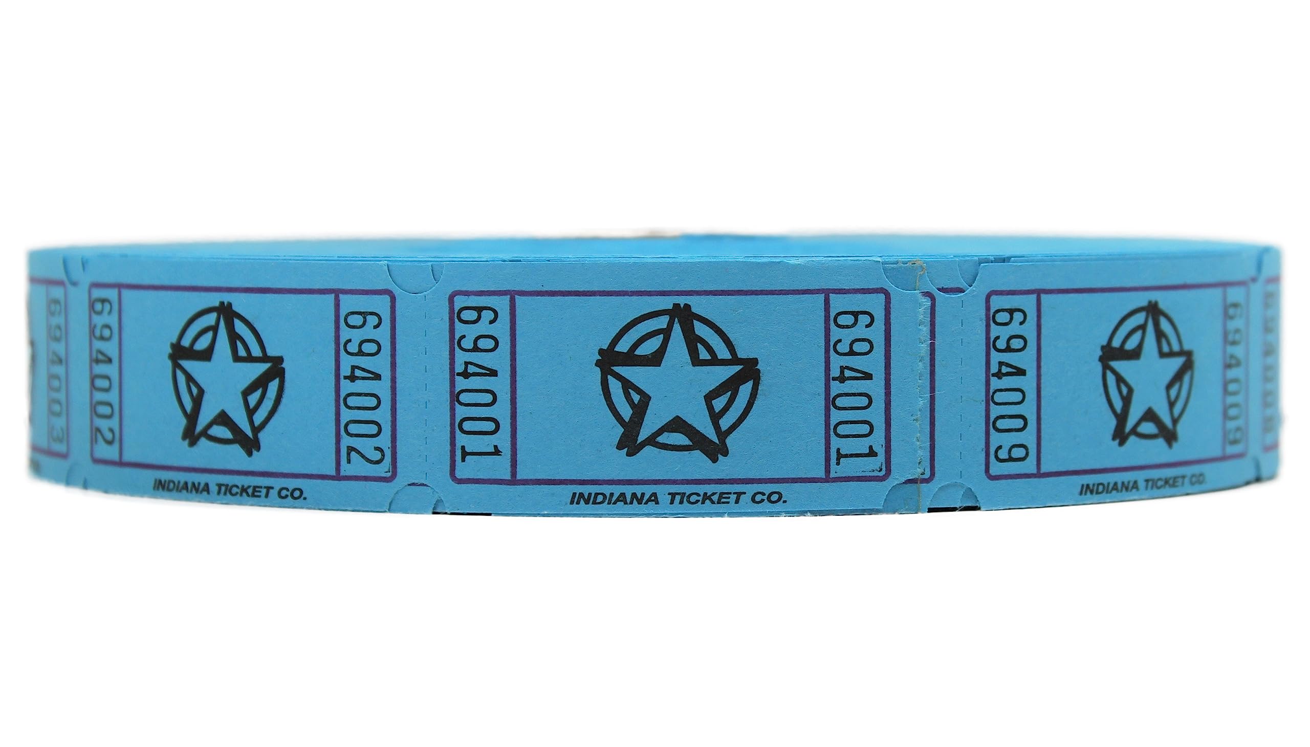 INDIANA TICKET COMPANYCO. Blue Star Roll , 2000 per Roll, Single Roll, 1x2 for Admission, Events, Fundraisers & Prizes