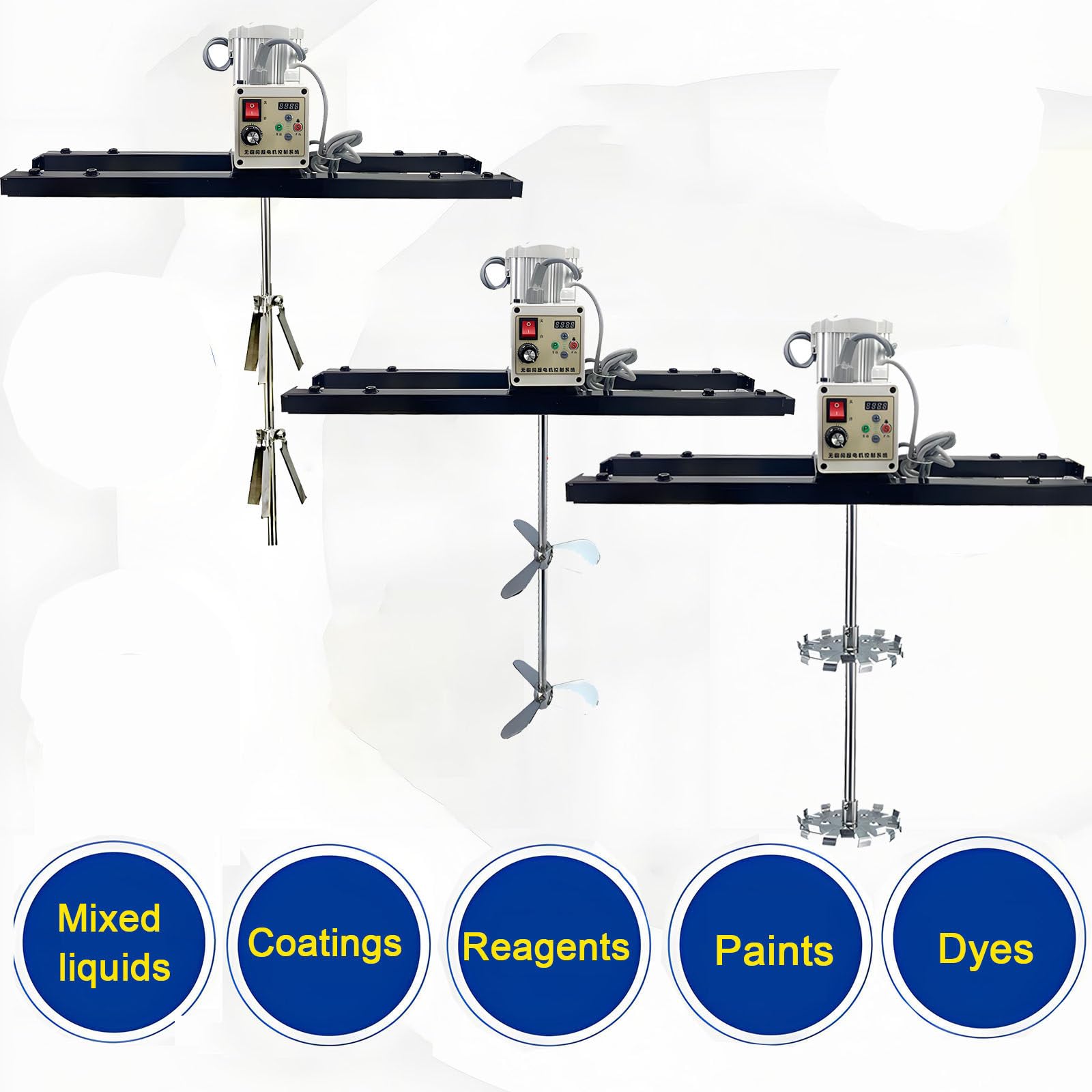 Agitateur électrique IBC, mélangeur électrique pour cuve de 1 tonne,machine à mélanger la peinture industrielle, hélice repliable avec support de suspension,pour agitateur de dissolution de liquides B