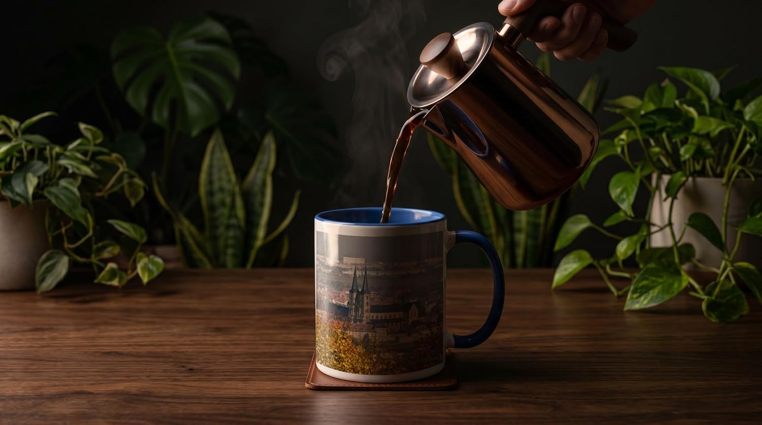 3dRose Skyline of Bamberg, Germany 11oz Two-Tone Blue Mug image 3