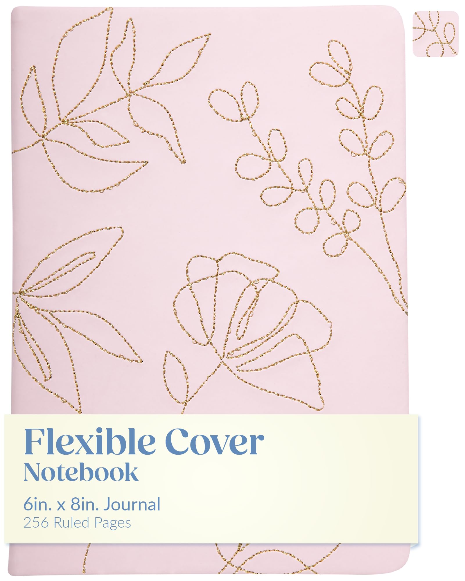 WORLD TRAVELER Eccolo Journal Notebook - 256 Ivory Pages Lay Flat Notebook Stitched Suede Flexicover A5 Writing Journal With Ribbon Bookmark for Work