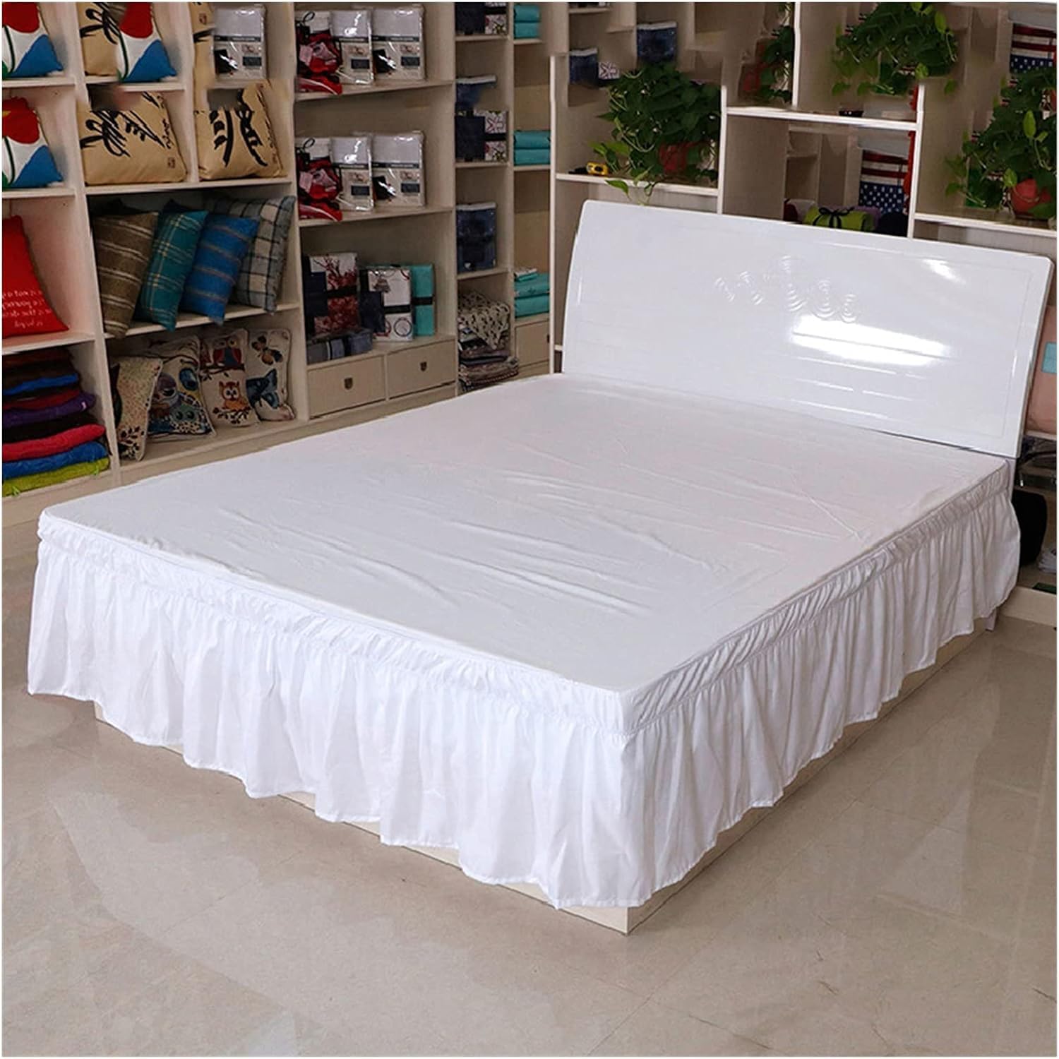 Bed Skirt Bed Valance Sheet, Shirt No Top Accessories Home Decor Skirt Elasticated Packaging Bedspread Cover(1,100cm 200cm 40cm)