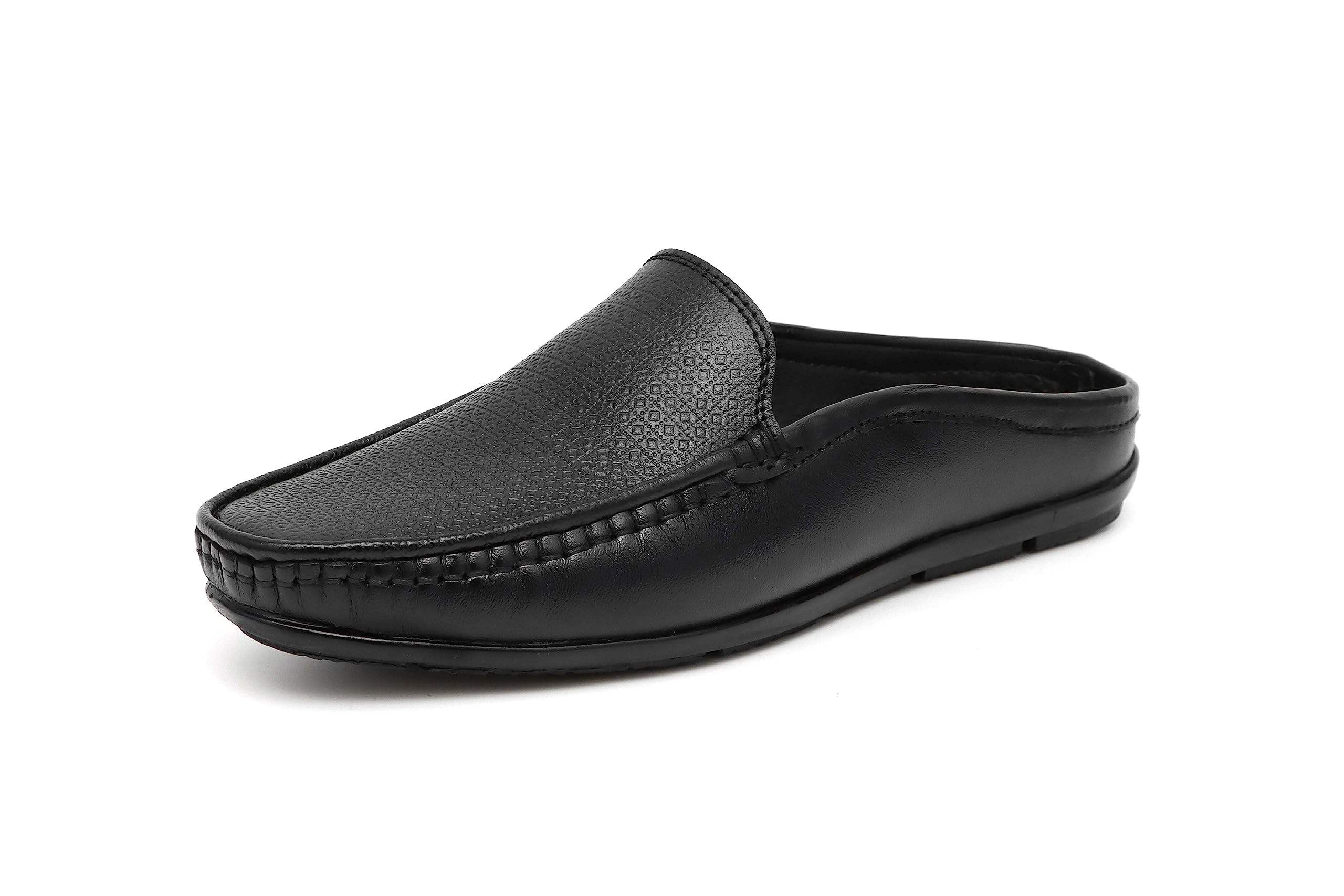 ARAMISHMen's Genuine Leather Back Open Loafers